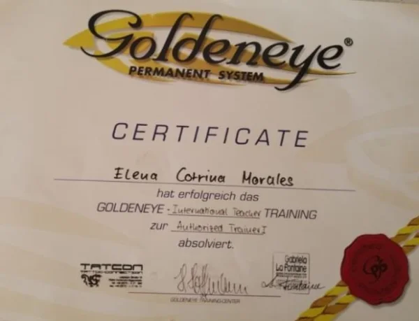 Diplomas and certificates of Elena Cotrina